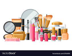 skincare and makeup banner vector image