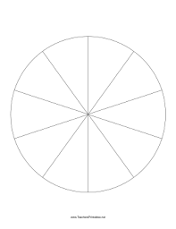 Pie Chart Template 10 Slices