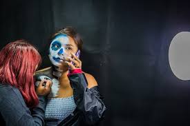 backse makeup women doing halloween