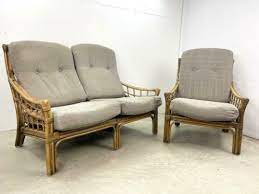 vintage retro rattan sofa armchair