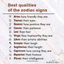 best qualities of the zodiac signs