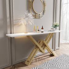 Gold Narrow Console Table Accent Table