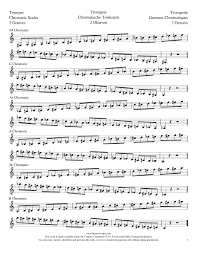 Chromatic Scales Trumpet Lexcerpts Sheet Music For Piano