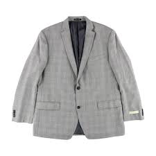 Michael Kors Mens Plaid Two Button Blazer Jacket Mens