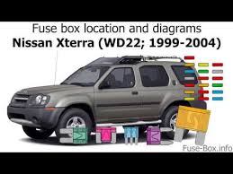 1999 nissan frontier repair shop manual 3 3l vg engine. Fuse Box Location And Diagrams Nissan Xterra Wd22 1999 2004 Youtube