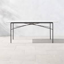 black metal outdoor dining table