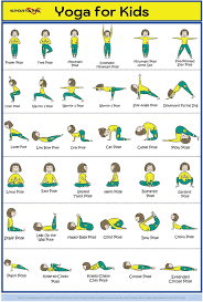 sportaxis kids yoga poster with cute