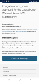 The capital one walmart rewards® card has a 17.99% to 26.99% variable apr, while the. Walmart Capital One 5 Mastercard 7500 Cl Myfico Forums 5795571