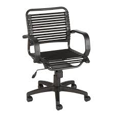 Armless task office chair,molents small desk chair with mesh lumbar support,ergonomic computer chair no arms,adjustable swivel home office chair for small spaces,easy assembly. Black Flat Bungee Office Chair With Arms The Container Store