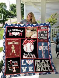 baseball mom busy raising baller quilt