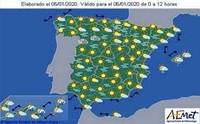 Válido hasta el sábado 21 de agosto de 2021 a las 6:00 a.m. Aemet Pronostico Del Tiempo En Toda Espana Hoy 11 De Enero De 2020
