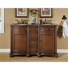 Includes integrated bowl and backsplash. 52 Inch Small Double Sink Bathroom Vanity With Granite