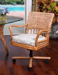 If you need dining room chair casters please let us know and we will guide you to the right caster. Bay Point Rattan Tilt Swivel Dining Chairs With Casters