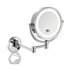 led lighted wall mount makeup mirrors