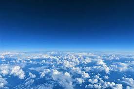 blue sky above clouds hd wallpaper
