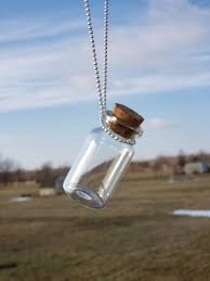 Empty Fillable Mini Glass Bottle Charms