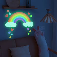 Cartoon Rainbow Luminous Wall Stickers