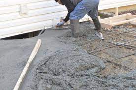 Concrete Patio With Bluestone Inlay