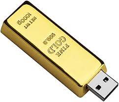 A Usb Hub In The Shape Of A Bar Of Gold gambar png