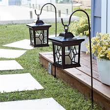 Shepherds Crook Solar Carriage Lamps