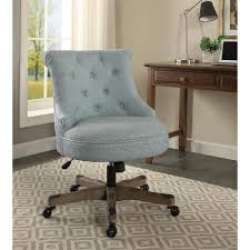 Gaming chair office chair desk chair with lumbar support flip up arms headrest swivel rolling adjustable pu leather racing computer chair. Linon Home Decor Sinclair Light Blue With White Polka Dots Upholstered Fabric And Gray Wood Base Office Chair 178403ltblu01u The Home Depot