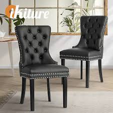 oikiture 2x dining chairs upholstered