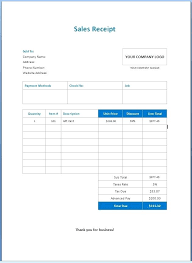 Sales Receipt Template Sample Format Meltfm Co