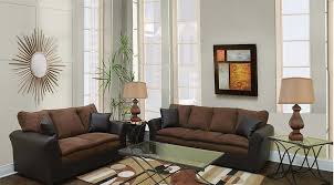 brown microfiber sofa loveseat