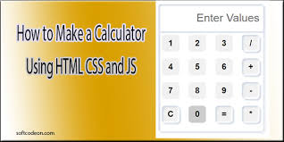a calculator using html css and js