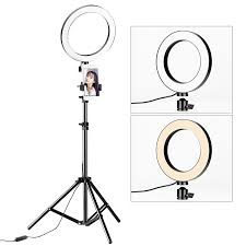 Photography Vlogging Selfie Ring Light 16cm 26cm Dimmable Led Video Lighting For Video Live Studio Broadcast With Phone Mount Photographic Lighting Aliexpress