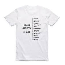 Men Print Beard Growth Chart Funny T Shirt O Neck Short Sleeve Summer Casual T Shirt Gift For Friend And Husband Hcp972