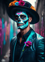 crow inspired day of the dead makeup