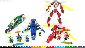 LEGO Ninjago Kai's Mech Jet, Jay & Lloyd's Velocity Racers review! 71707  71709 - YouTube