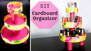 diy cardboard organizer makeup