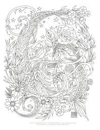Starry Swirls A Digital Downloadable Coloring Page By