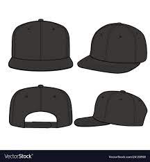 snapback cap fashion flat mockup design