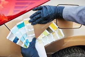 colourist man selecting color of car