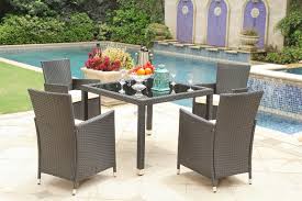 Banas Rattan Outdoor 5pc Table Set