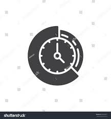 Clock Pie Chart Icon Vector Filled Stock Vector Royalty