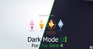 mod the sims dark mode ui for the sims 4