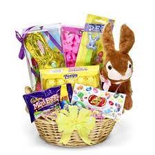 The handled basket makes it easy for her to carry the flowers around from room to room. Easter Basket Delivery Filled Easter Baskets Sendflowers