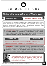 Why was germany annoyed by imperialism? Nationalism As A Cause Of World War I Key Facts Worksheets