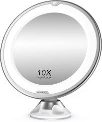 10x magnifying makeup mirror with led