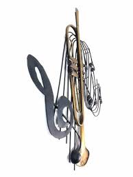 metal wall art trumpet notes
