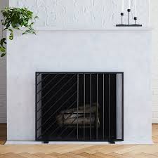 Parallel Lines Fireplace Screen West Elm