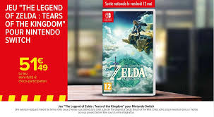 Promo Jeu "The Legend of Zelda: Tears of the Kingdom" pour Nintendo Switch chez Carrefour