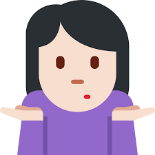 woman shrugging light skin tone emoji