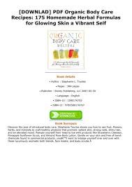 ebook downlad pdf organic body care