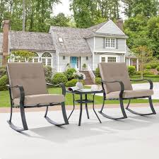outdoor bistro set 2 rocking chairs