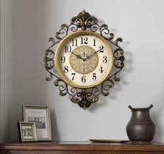 Darling Scroll Brown Wall Clock